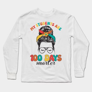 My students are 100 days smarter Long Sleeve T-Shirt